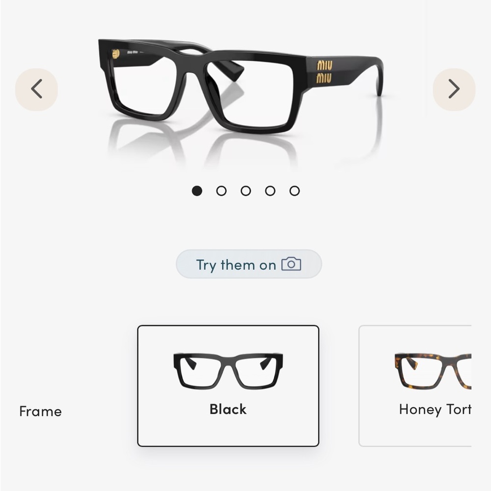 Miu Miu Black Frame Glasses